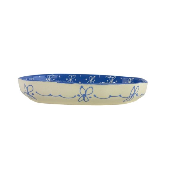 Hand-Painted Ceramic Tropical Jewelry Trinket Dish With Palm Trees & Ocean Scene - Picture 6 of 14